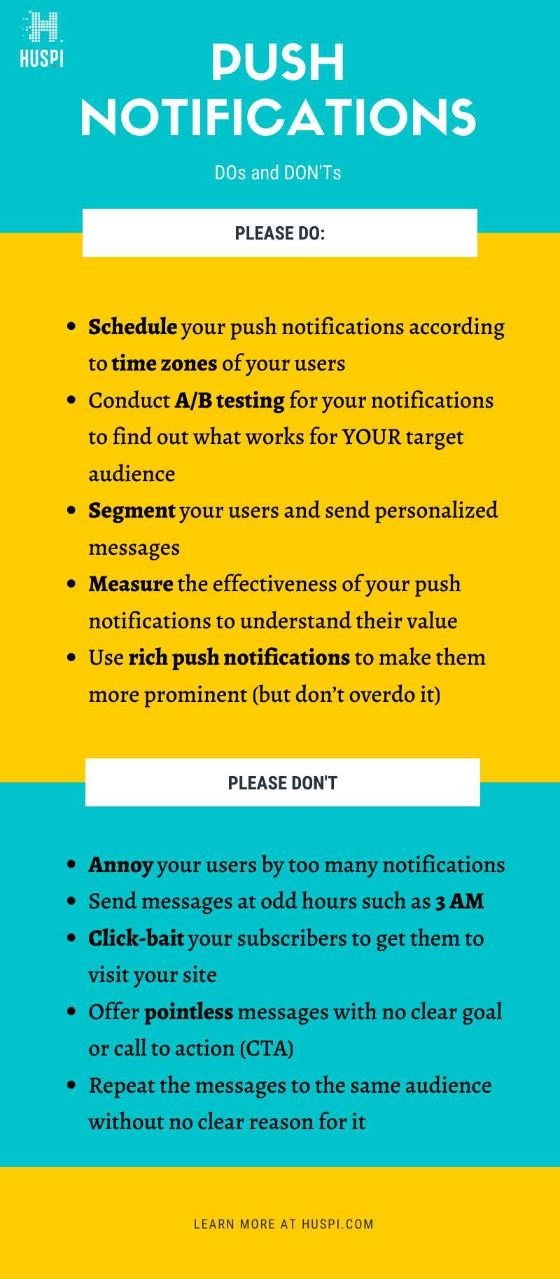 push notifications dos and don'ts