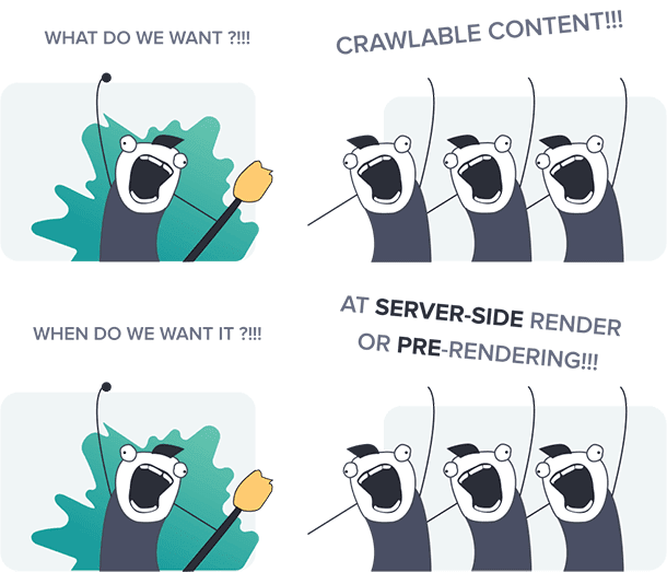 Server side rendering meme