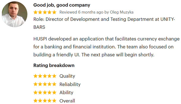 GoodFirms Review by Oleg